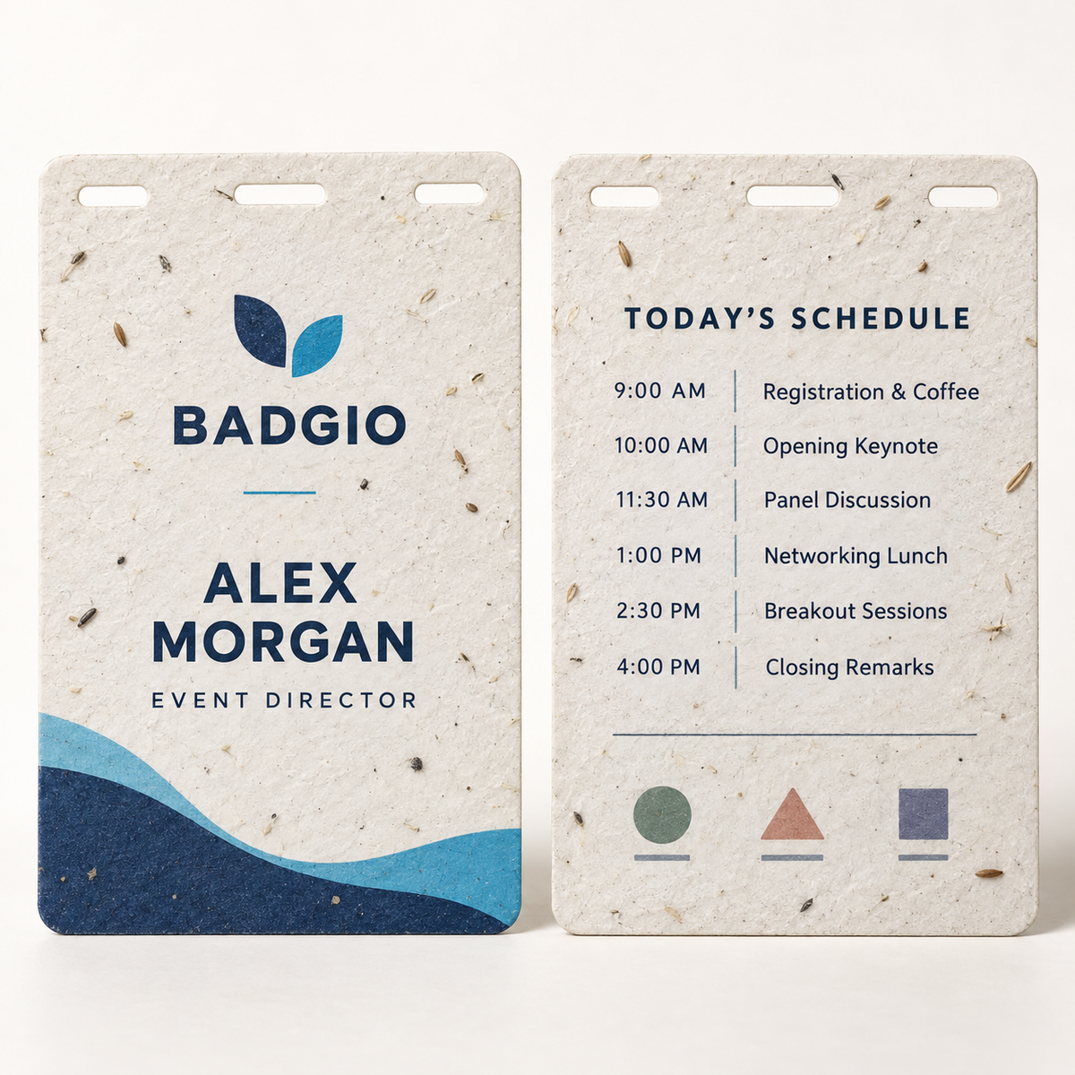 Custom 4″ × 6″ Plantable Seed-Paper Event Badges