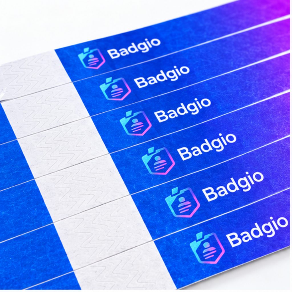 Custom DuPont paper wristband, feature highlight view