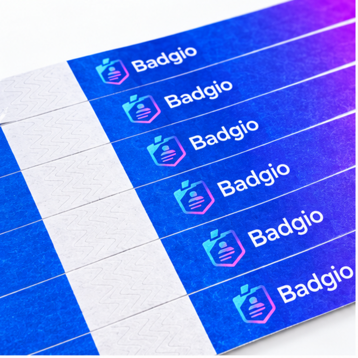 Custom DuPont paper wristband, feature highlight view