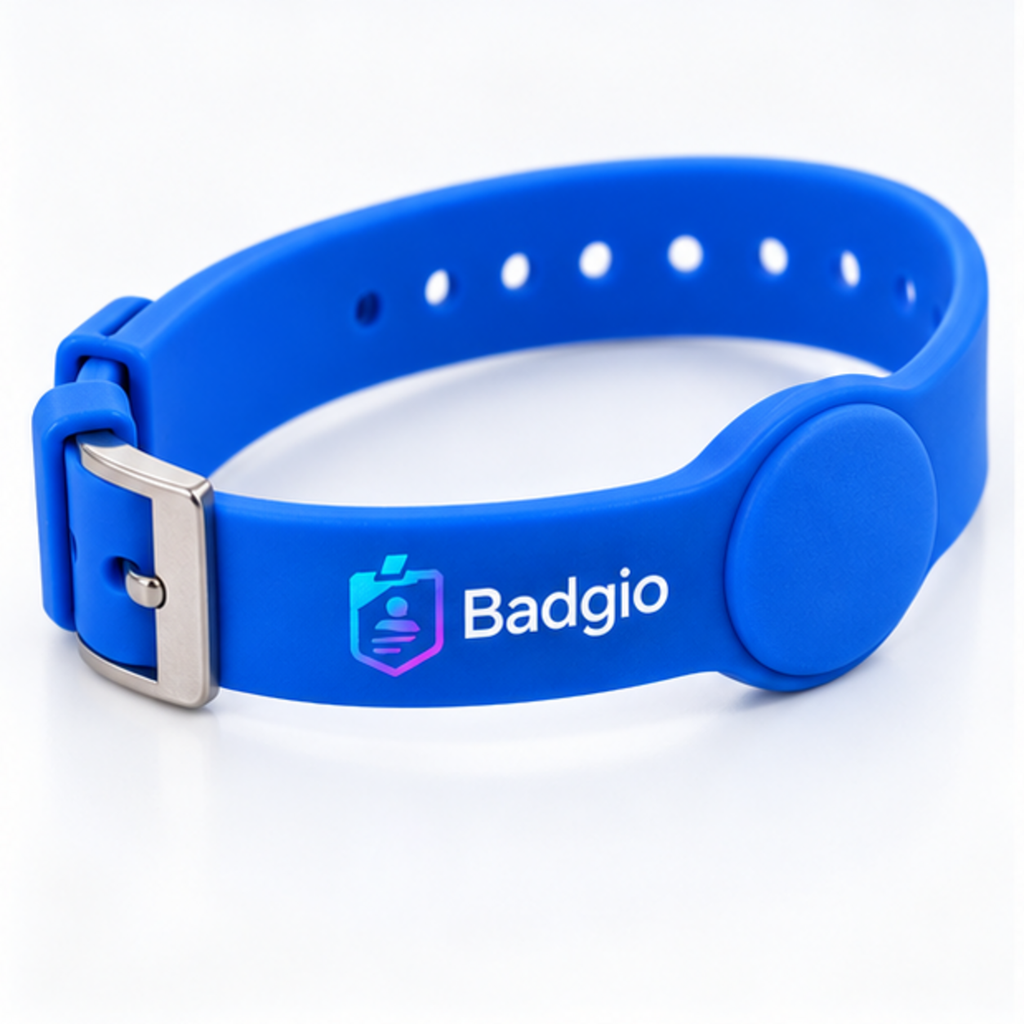 Custom rubber RFID wristband, feature highlight view