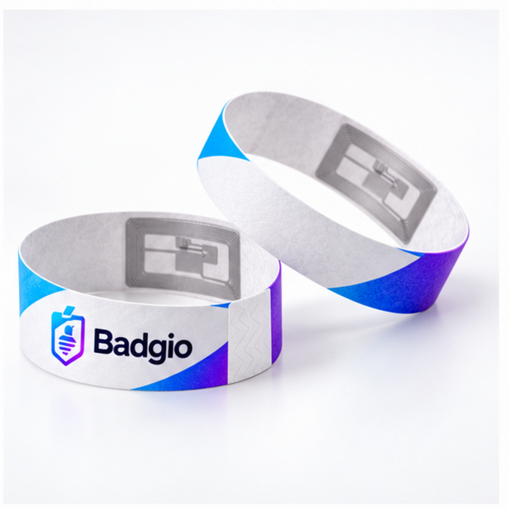 Custom RFID Tyvek wristband, feature highlight view