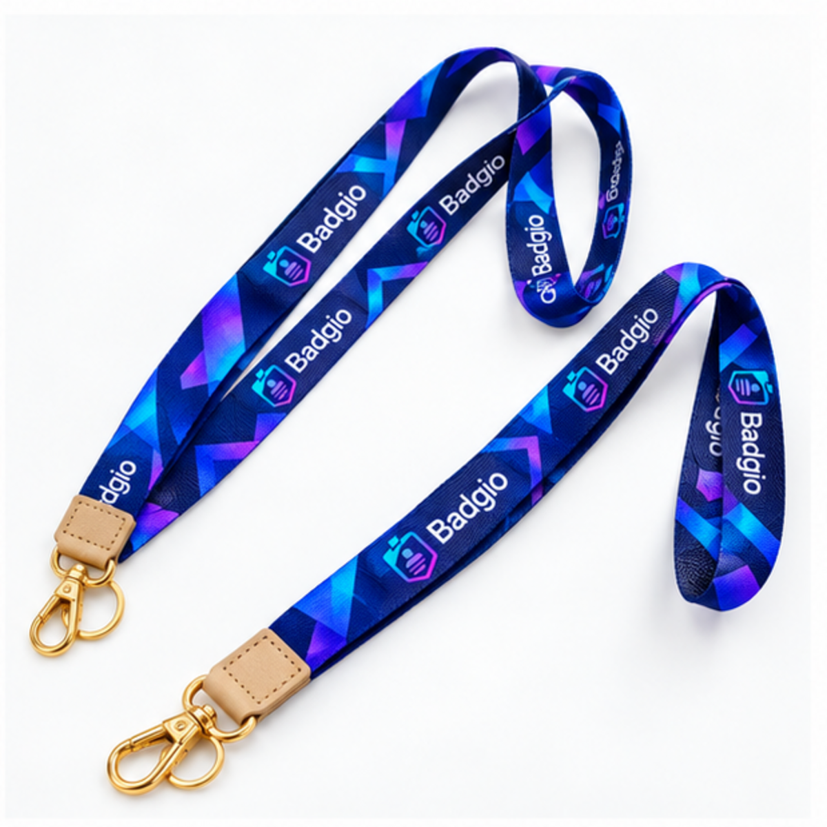 Custom crossbody keychain lanyard, feature highlight view
