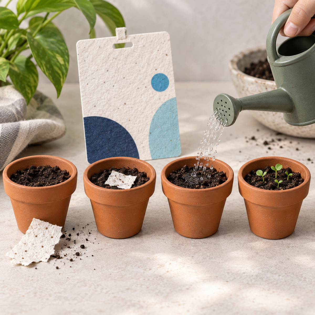 Custom 4″ × 6″ Plantable Seed-Paper Event Badges
