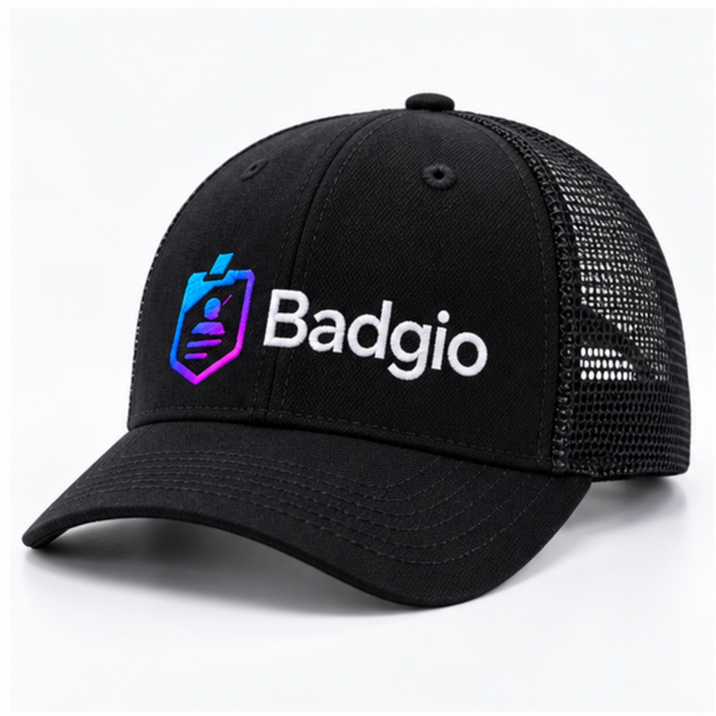 Custom embroidered trucker cap, additional product view