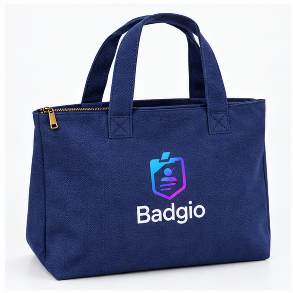 Custom cotton zipper tote bag, additional product view